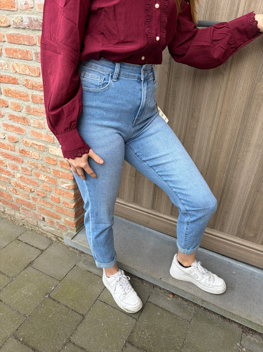 Jeans Lies Mom-fit blauw