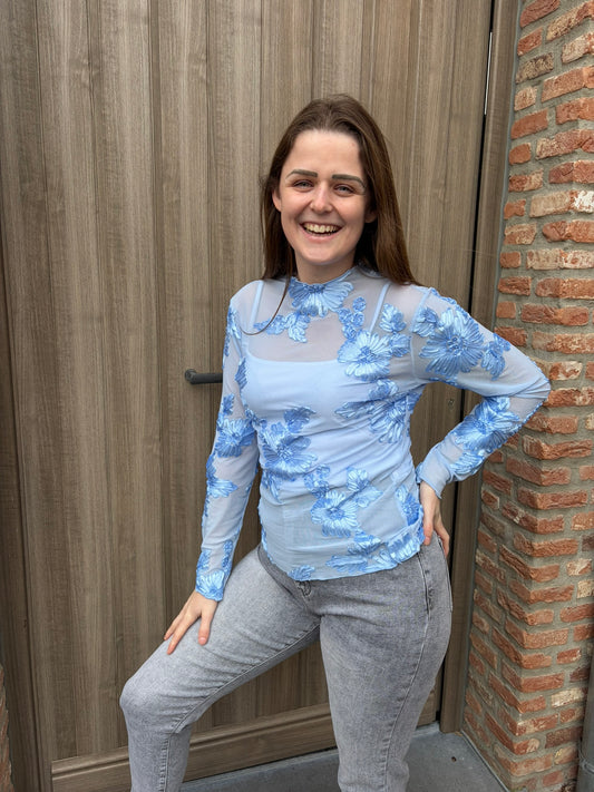 Top Fleur Blauw