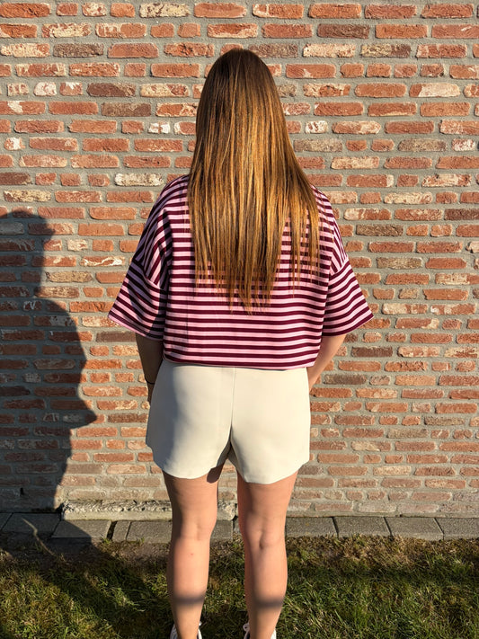Top Oui roze/bordeaux